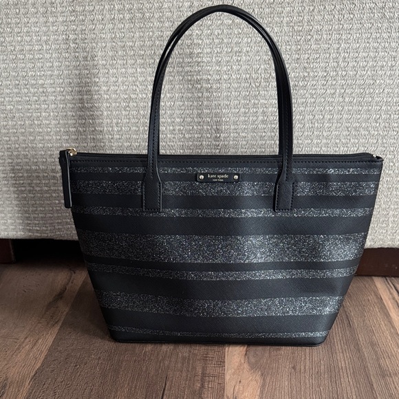 kate spade Handbags - Kate Spade Glitter Striped Tote